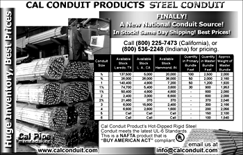 Steel conduit ad layout by larry dunlap graphic artist
