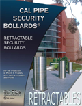 Retractable Security Bollards brochure authored by larry dunlap graphic design