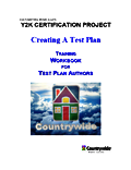 Countrywide Y2K compliance test plan workbook and courseware authored by larry dunlap, technical writer, systems analyst