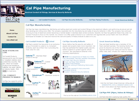 Cal Pipe website designed developed maintained larry dunlap web design