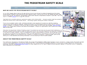 pedestrian safety scale website designed developed maintained by larry dunlap web design
